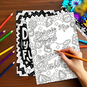 Alternative view of Adult Coloring Book Inspirational Mindful Art Quotes For Relax And Relaxation Activity, Stress Relieving Adult Activity Book For Calming And Self-Care, Perfect For Gift Giving On Birthdays, Holidays & Special Occasions