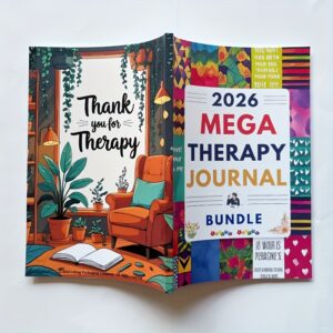 Gift for Therapists - 2026 Mind Healing Journal: Weekly Self-Care & Mental Health Planner - Undated Thick Paper Planner for Adults with Floral Design & Inspirational Quotes - EMDR, DBT, Mindfulness Meditation, Boundary Setting & Self-Care Routine