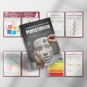 for CBT Guide & Mental Health Tools: Undated Therapist-Recommended Perfectionism Workbook - CBT Worksheets & Relaxation Plans to Stop "Never Good Enough" Thoughts, Portable for Sessions & Self-