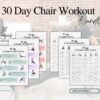Chair Yoga Practice Set for Seniors and Beginners, Fitness Guide for Elderly, Ideal for Home, Bedroom, Kitchen, Living Room, Hotel, Cafe, and Office Decor, Health Gift for Loved Ones and Friends, 8.0x11.0 Inches, Detailed Exercise Instructions