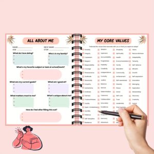 All About Me Self-Esteem & Confidence Workbook: Guided Journal with Worksheets for, Young s & s - Self-Worth, Identity Exploration, Personal Growth & Positive Mindset Development - Diary, Daily Affirmation Book