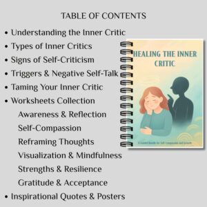 Alternative view of Healing the Inner Critic Workbook: Self-Compassion Journal for Emotional Healing, Overcoming Negative Self-Talk & Building Self-Esteem - Guided Exercises, Prompts & Reflections Suitable for, Personal Growth & Daily Use
