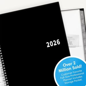 Alternative view of Professional Organizer Suitable for Business, Office - 1pc 2026 Weekly & Monthly Planner Calendar - Large Print Laminated Tab Binder - Flexible Wirebound Cover with Storage Pocket - 2026 Calendar Year