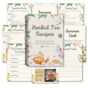 Herbal Tea Guide Book & Recipe Handbook: DIY Tea Blends for Immune,, Menstrual Health, Sleep Aid - Natural Healing Remedies with Symptom, Herbal Medicine Making Manual for Beginners & Tea Lovers