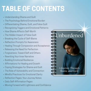 Alternative view of Unburdened – Emotional Healing & Self-Reflection Workbook | Mindfulness, Guilt & Shame Release Journal | Mental Wellness & Inner Peace Notebook
