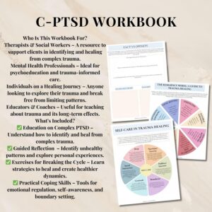 Alternative view of Complex Posttraumatic Stress Disorder (C-PTSD) Therapist's Workbook: Clinical Sheets and Tools for Trauma Processing, Recovery, Childhood Abuse - Self-Understanding, Coping Strategies, Safety Plans & Action Steps, Relaxation Techniques, Guidebooks
