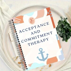 Acceptance and Commitment (ACT) Workbook for Adults & Therapists: Mental Health Journal with CBT Exercises, Emotional Regulation & Mindfulness Activities, Therapist Guide - Professional Toolbox for Counselors, Psychologists, Clients - Back to School, Home Office Use - Spiral-Bound with Smooth Writing Surface & Grid Layout for Relaxation, Resilience, and Daily Practice