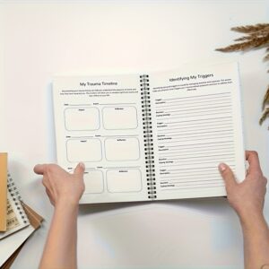 Alternative view of Trauma Recovery Workbook: Therapist-Approved PTSD, EMDR, CBT, DBT, Mindfulness & Emotion Regulation Skills - Spiral Bound Journal with Self-Care Exercises, Relaxation Techniques, Resilience Building - for PTSD, Depression, Anxiety, Bipolar, Borderline Personality Disorder - Mental Health Relax Workbook for Adults, Therapists & Clients, Therapists' Resource, Clean Design, Durable Binding, Therapists' Tool, Cbt Workbook, Professional Therapists