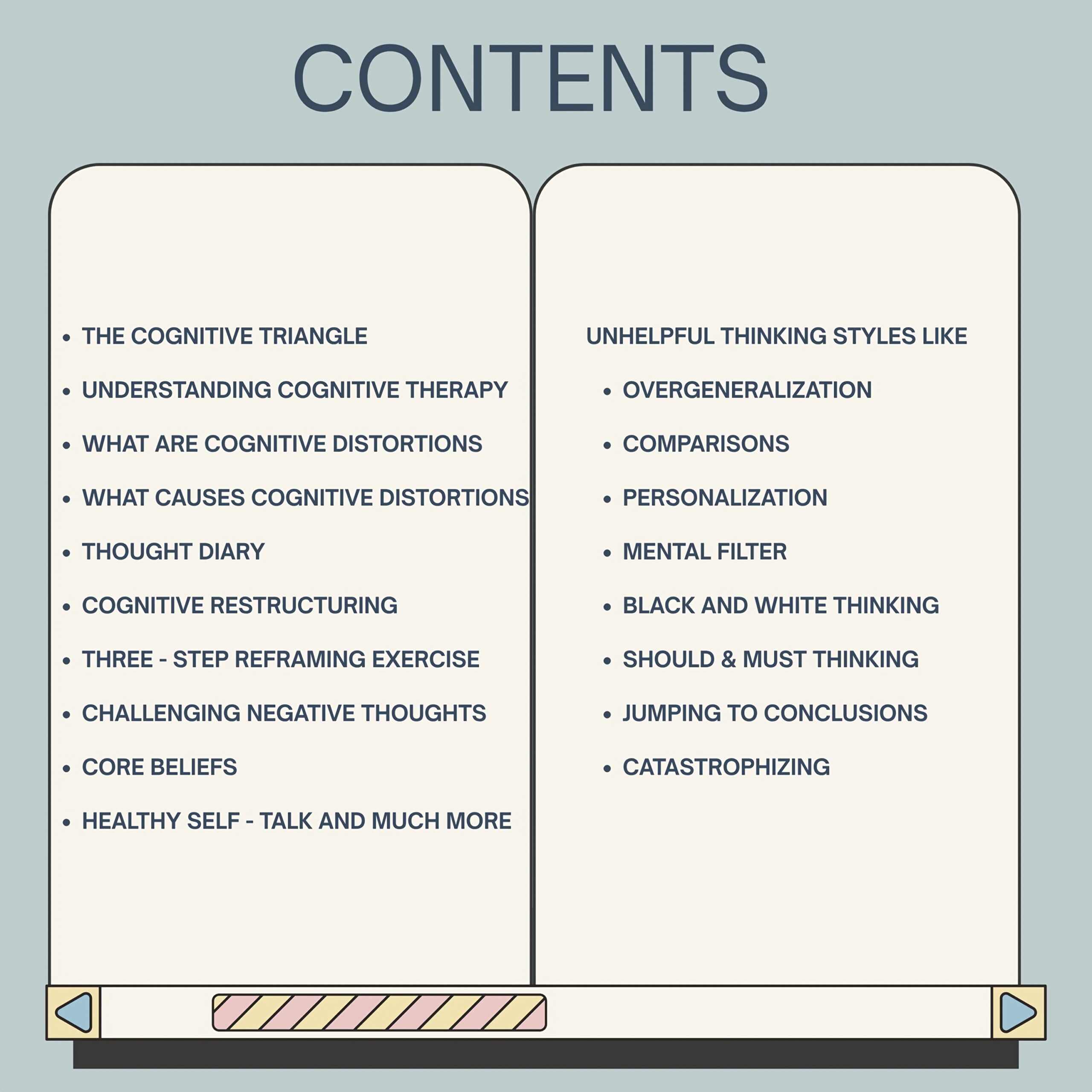 Cognitive Distortion Workbook Self-Compassion Anxiety Management Relax Spiral Bound Cognitive Notebook Mental Health Emotional Wellness Reframing Exercises Premium Paper Spiritual Design Spiral Coil - Image 6