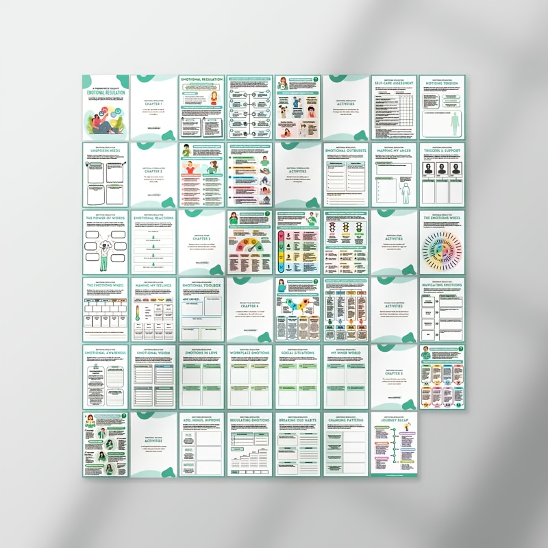 Emotion Regulation, Comprehensive Emotional Management Workbook Set, Therapeutic Practice Sheets, Self-Regulation, Calming Corner, Nervous System Regulation, Calming Techniques, Emotion Regulation Tools, Structured Practice Sheets, Guided Activities - Image 5