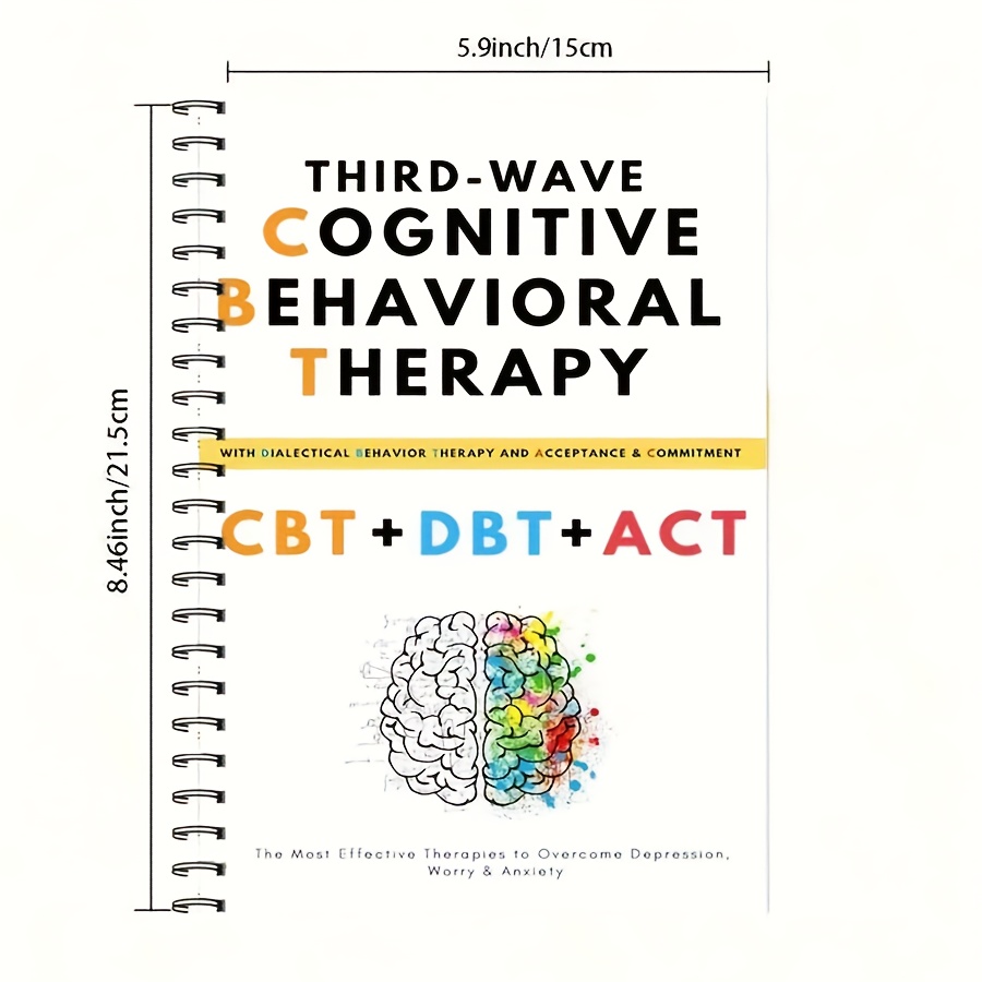 CBT DBT ACT Adult Mental Health Relaxation Notebook: 5-in-1 - Cognitive Behavioral Relax, Dialectical Behavior Techniques, Coping with Loss Exercises, Spiral Bound for Daily Use & Back-to-School Gift, Professional Design, Emotional Healing, Structured Practice, High-Quality Paper, Self-Help Book, Perfect Gift Choice - Image 7