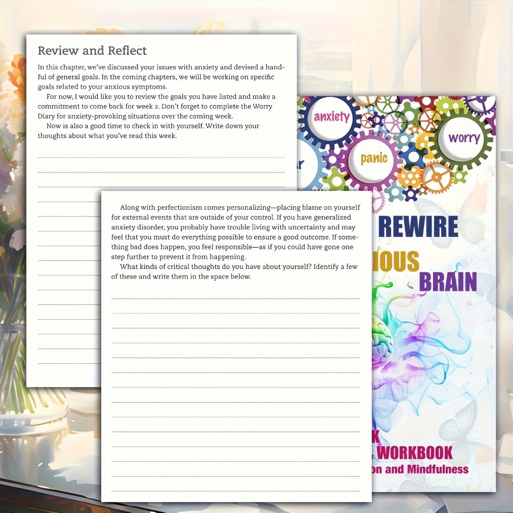 Anxiety Relief Diary & Workbook: 5-Week Plan to Rewire Anxious Brain, Stop Worrying, Practice Relaxation & Mindfulness - Adult Edition with Colorful Spiral Binding, Undated Daily Planner, Short-Sized Layout & Mindfulness Exercises for & Mental Health Management, Abstract Art Cover, Durable Binding, Highquality Printing, Selfhelp - Image 4