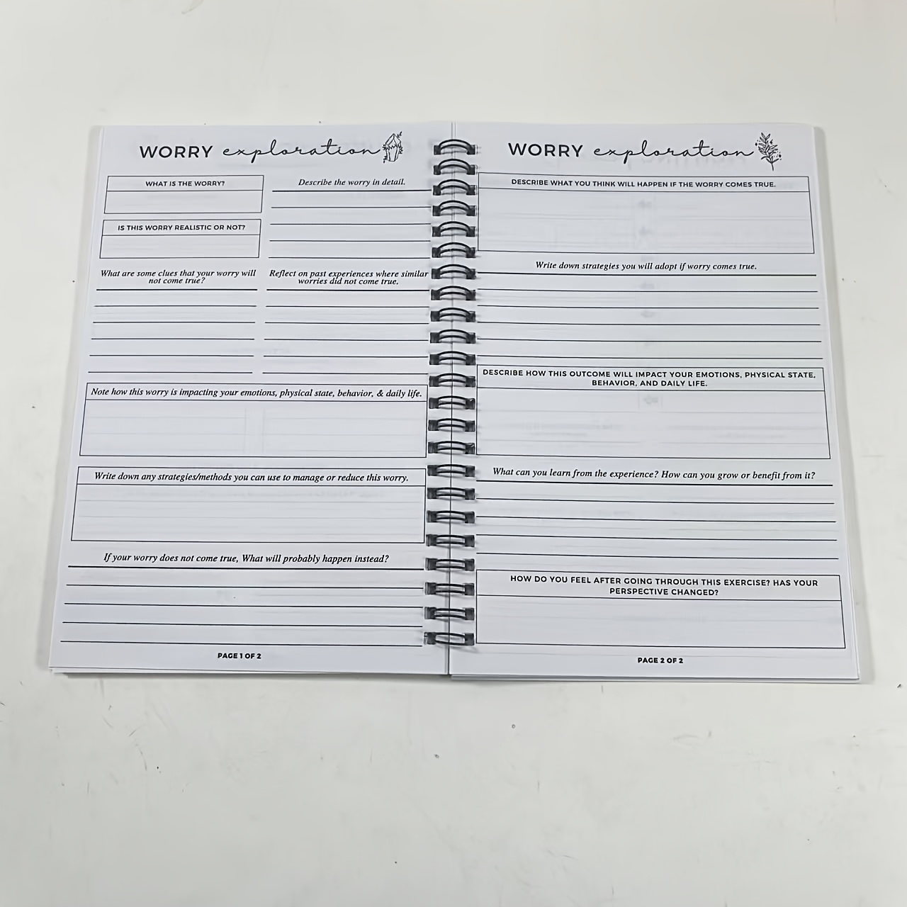 CBT DBT ACT Adult Mental Health Relaxation Notebook: 5-in-1 - Cognitive Behavioral Relax, Dialectical Behavior Techniques, Coping with Loss Exercises, Spiral Bound for Daily Use & Back-to-School Gift, Professional Design, Emotional Healing, Structured Practice, High-Quality Paper, Self-Help Book, Perfect Gift Choice - Image 10